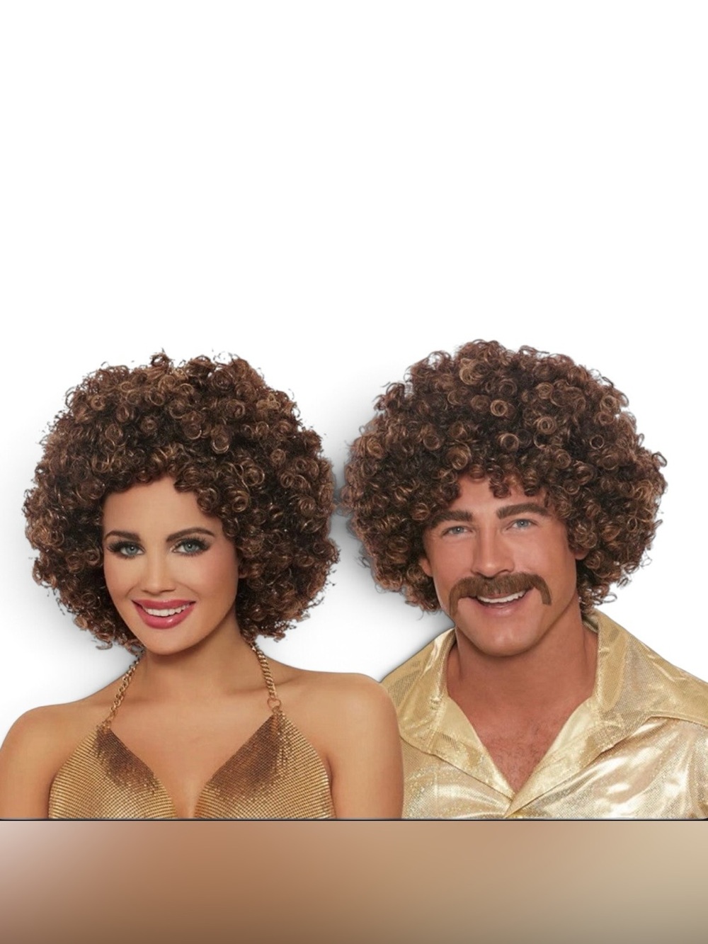 Dreamgirl Unisex Disco Brown Wig Adult Costume